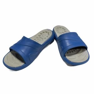 Crocs Reviva Blue Comfort Slides Unisex Wom6/Men4